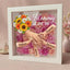 "sunflower"-Personalized Mom Holding Hands Memorial Shadow Box-Mother's Day Remembrance Frame, In Loving Memory Gift