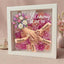 "Tulips & White Roses"-Personalized Mom Holding Hands Flower Shadow Box-Mother's Day Remembrance Frame, In Loving Memory Gift