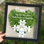 Custom Mom Puzzle With Kids Names Heart Flower Shadow Box, Birthday Mom Gift, Mum Gift, Mother's Day Gift, Flower Box For Mom, Grandma Gift