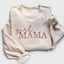 Mama Embroidered Sweatshirt with Floral Chinoiserie Pattern