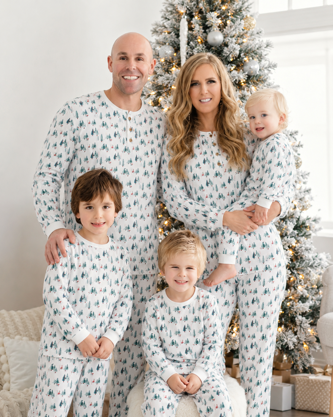 Leafy Dreams-Family Matching Christmas Pajamas