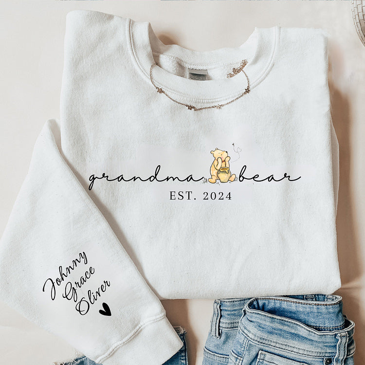 Custom Mama Bear Print Sweatshirt Mama T-shirt/Hoodie, Mother's Day Gift