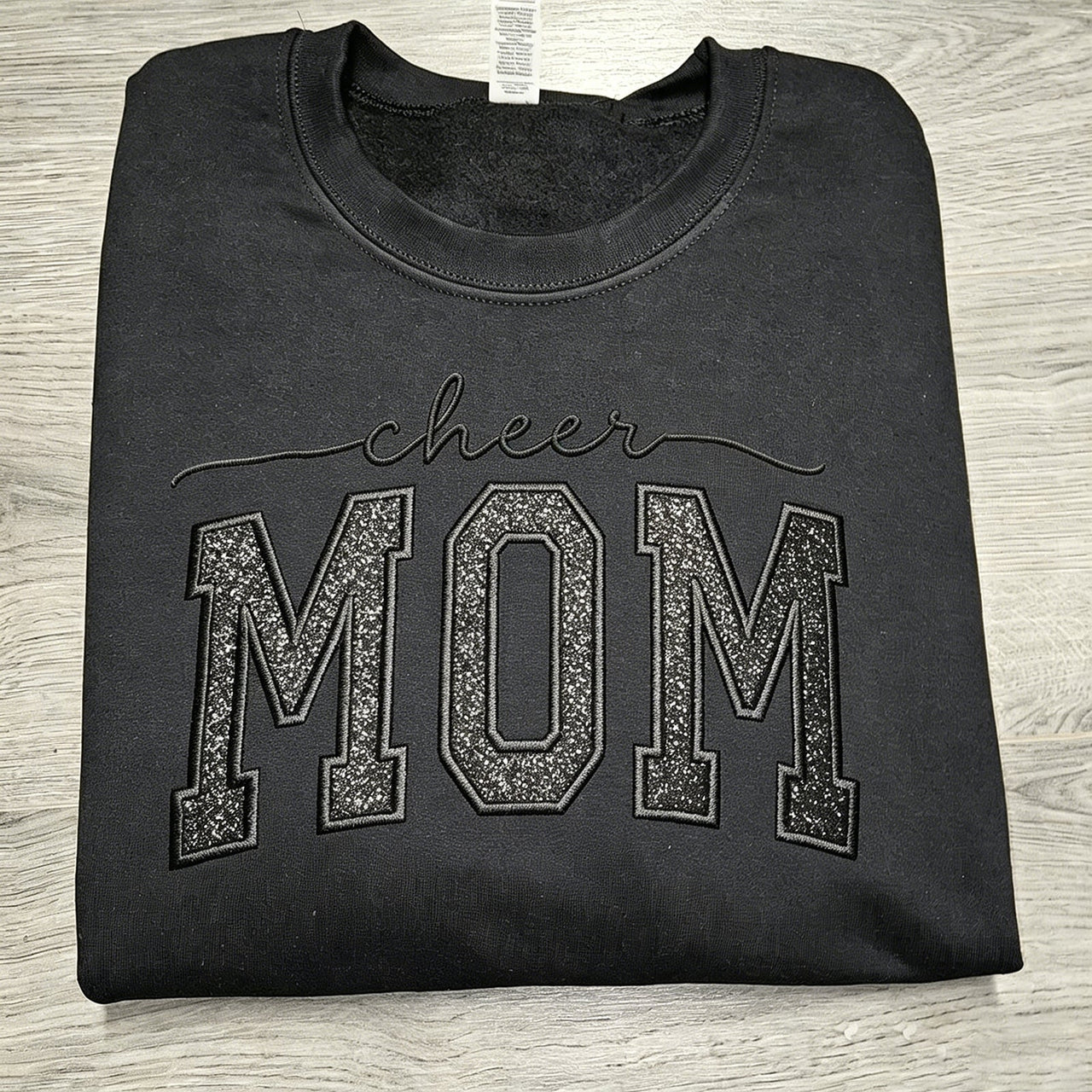 Custom Glitter Embroidered "Cheer Mom" Sweatshirt | Mother's Day Gift