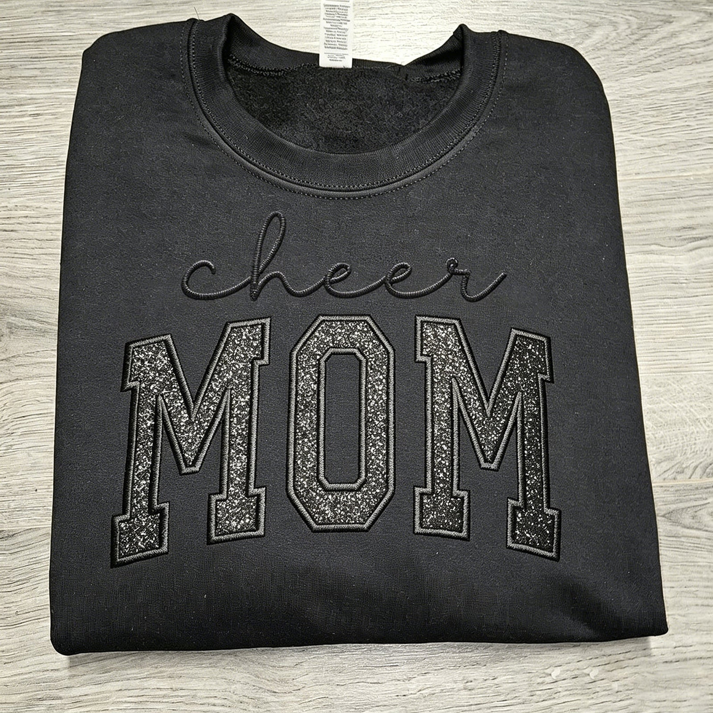 Custom Glitter Embroidered "Cheer Mom" Sweatshirt | Mother's Day Gift