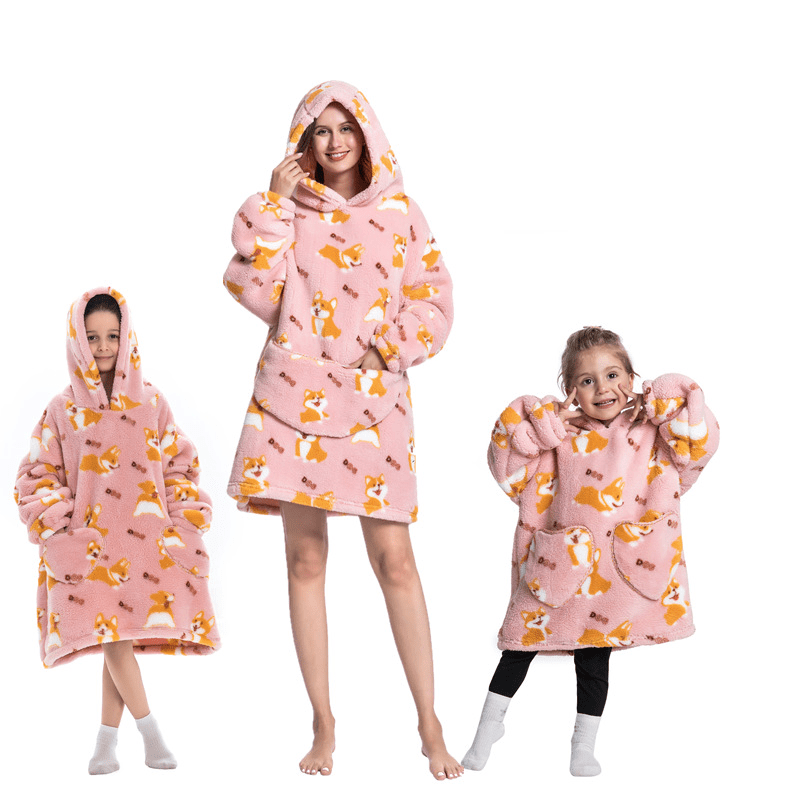 Corgi - Oversized Wearable Blanket Hoodie - Merryreindeer