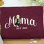 Custom Embroidered Mom Sweatshirt with Mom Kids Portrait | Mother's Day Gifts for Mom