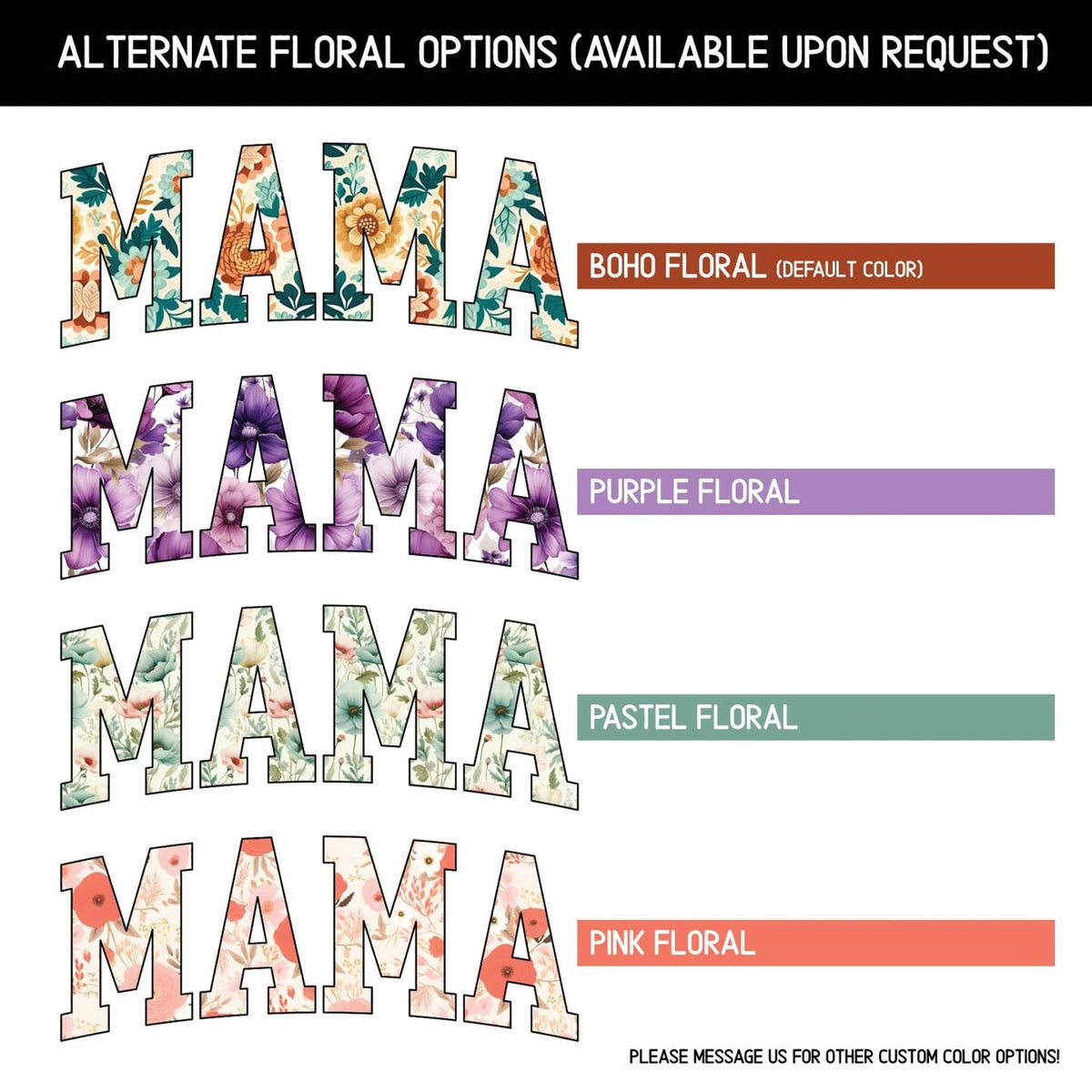 Custom Mother's Day Mama Floral Print Sweatshirt, Gift For Mom