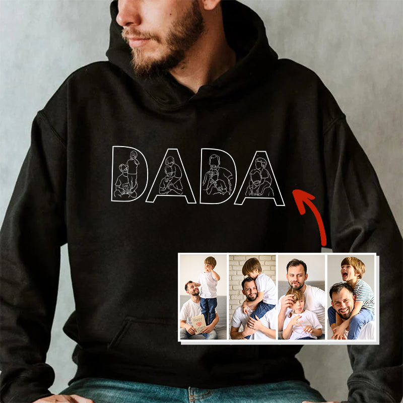Custom Papa,Dad Ever -Embroidered Sweatshirt For Father's Day - Gifts for Dad, Papa, Daddy and Grandpa
