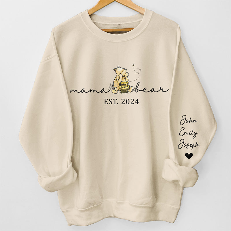 Custom Mama Bear Print Sweatshirt Mama T-shirt/Hoodie, Mother's Day Gift