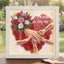 "Tulips, White Roses, and Carnations"-Personalized Mom Holding Hands Flower Shadow Box-Mother's Day Remembrance Frame, In Loving Memory Gift