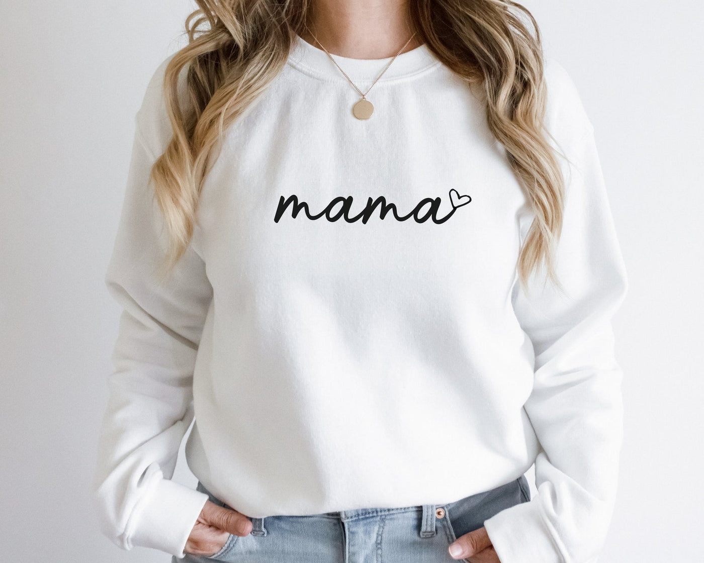 Personalized Mama Sweatshirt with Kid Names on Sleeve Mother's Day Gift