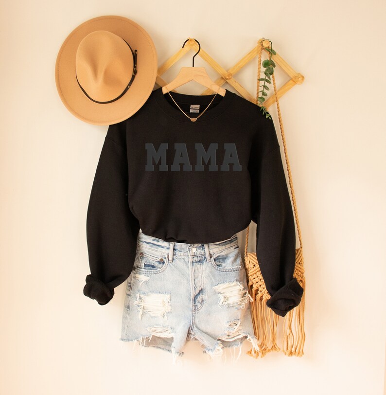 Custom 3D Puff Mama Sweatshirt - Gift for Mom