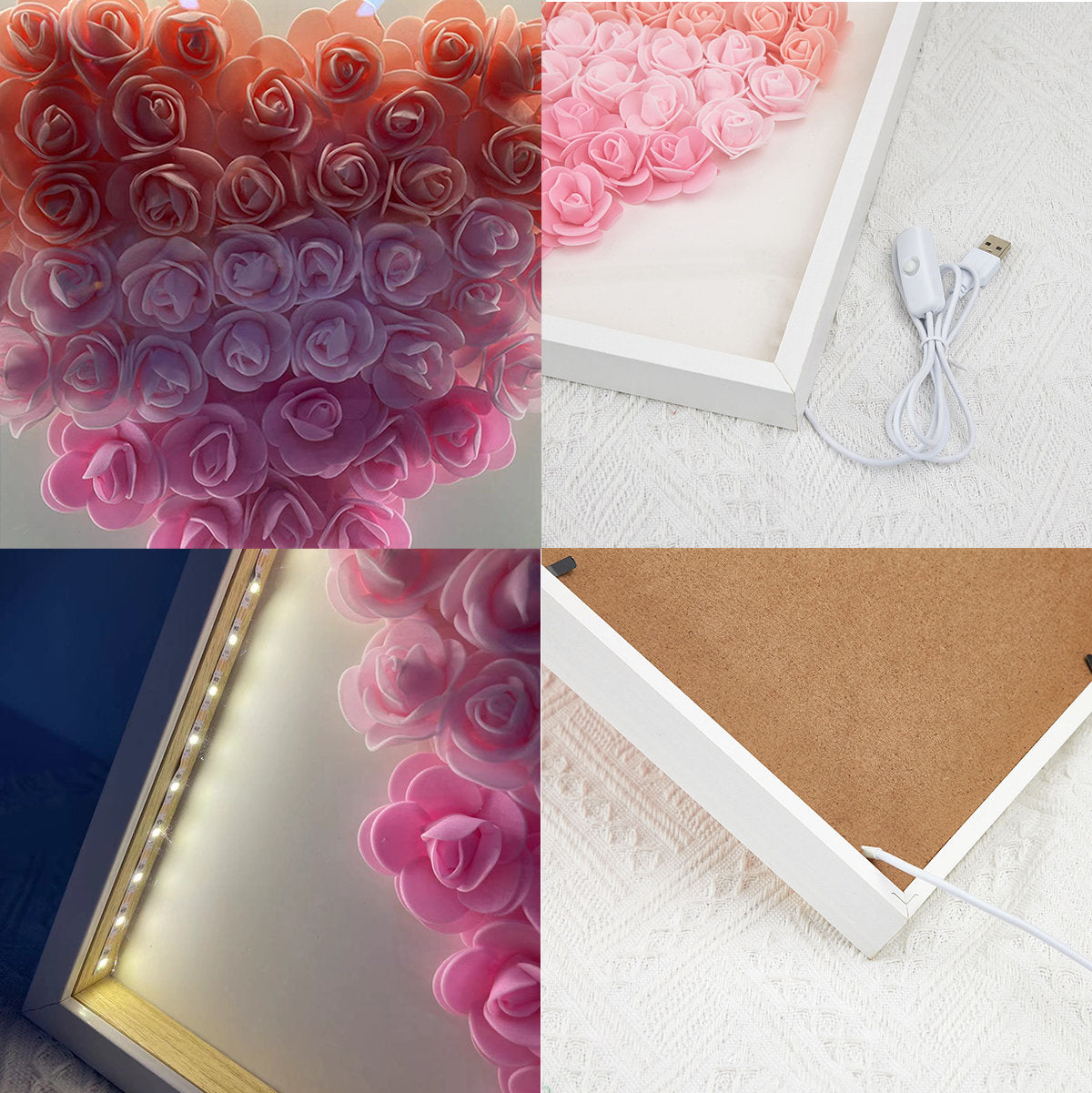 Personalized for Mom Flower Shadow Box, Handcrafted Mom's Present-Gifts for Mother