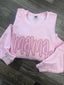 Custom Mama Glitter Applique Sweatshirt With Heart & Glitter Design | Mother's Day Gifts