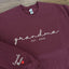 Custom Embroidered Mama Est Year Sweatshirt | Name On Sleeve With Heart, Grandma Shirt With Date | Gift For New Mom, Mothers Day Gift