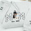 Custom Embroidered Photo Mom and Kids Family Portrait Sweatshirt |  Mother's Day Gifts