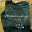 Custom Embroidered Mama Sweatshirt with Date and Kids Names on Sleeve Christmas Gift for Mom | Mother's Day Gifts