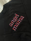 Custom Embroidered Angel Mama Floral Sweatshirt/Hoodie with Baby's Name on Sleeve