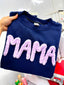 Custom Chenille Yarn Embroidered Mama Sweatshirt – Kids Names on Sleeve | Mother’s Day Gift for Mom