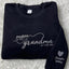 Custom Embroidered From Mom to Grandma Sweatshirt with Kids Names on Sleeves