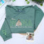Custom This Mama Wears Her Heart On Her Sleeve Photo Embroidered Sweatshirt, Mother's Day Gift