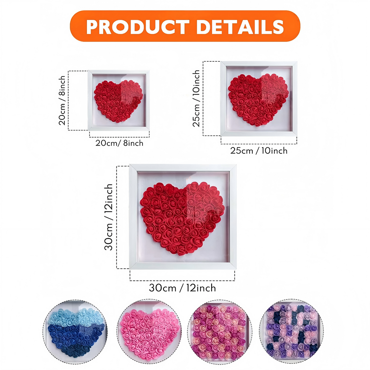 Custom Glitter MOM Nickname Flower Shadow Box With LED Light