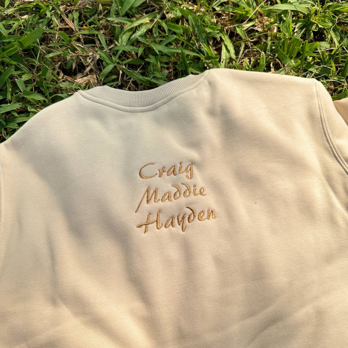 Mother's Day Personalized We Always Have Your Back Embroidered Family Photo Hoodie Sweatshirt T-Shirt | Gift for Mom