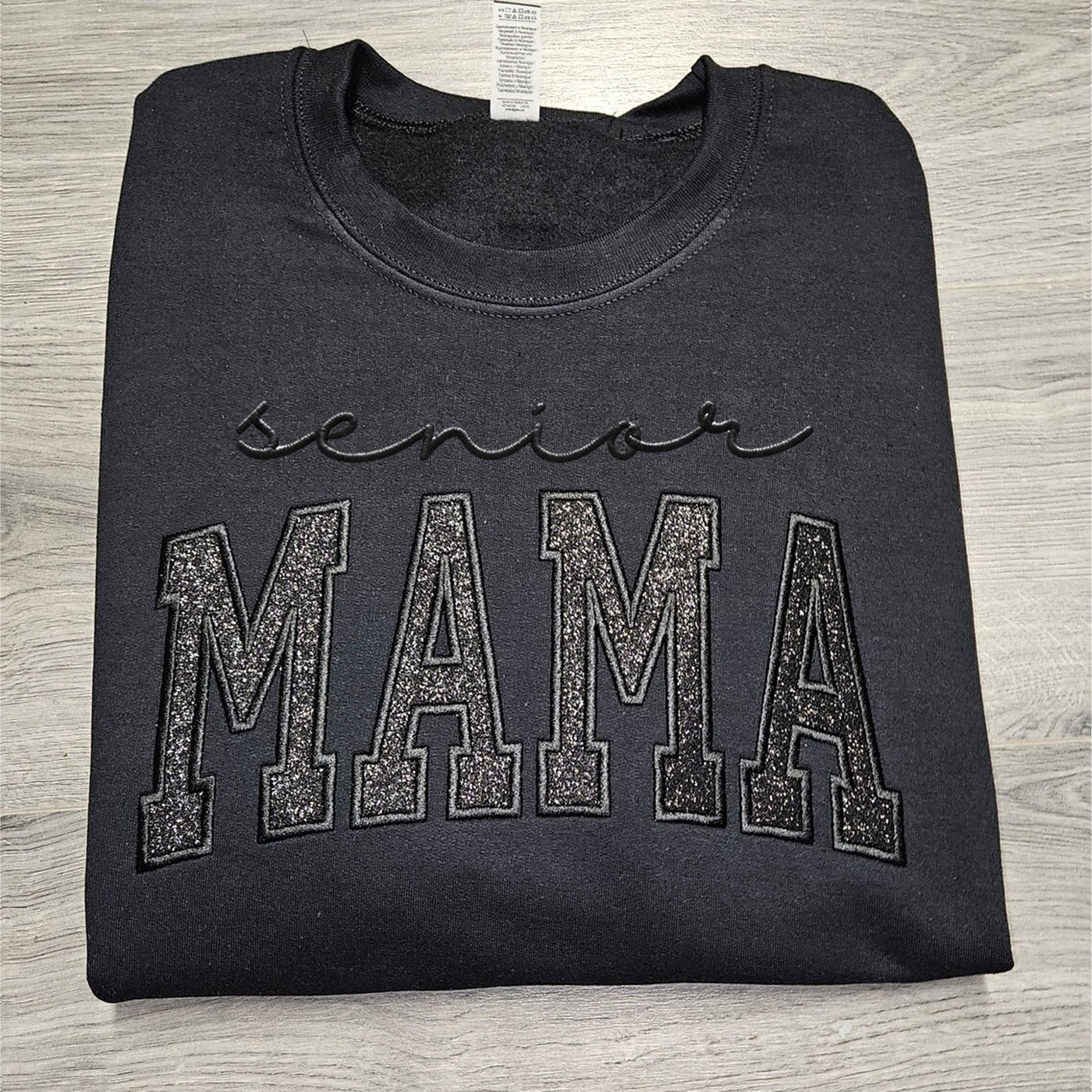 Custom Glitter Embroidered "Senior Mama" Sweatshirt | Mother's Day Gift