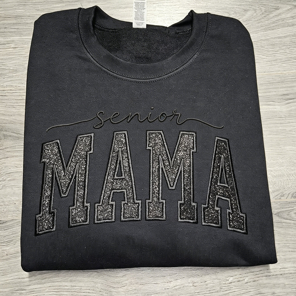 Custom Glitter Embroidered "Senior Mama" Sweatshirt | Mother's Day Gift