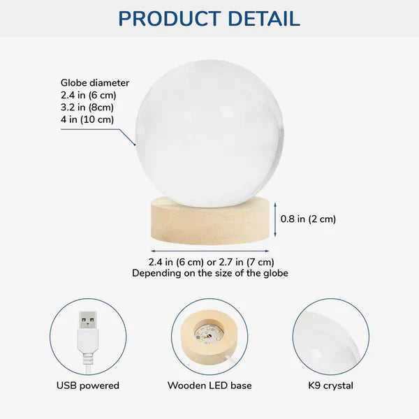 Personalized "To The Moon and Back" Moon Lamp for Mom – Custom 3D Crystal Night Light
