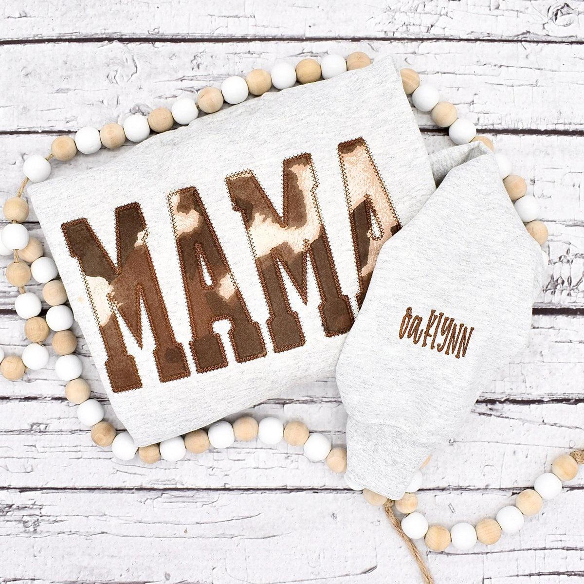 Custom Mama Cow Embroidered Sweatshirt | Mother's Day Gifts
